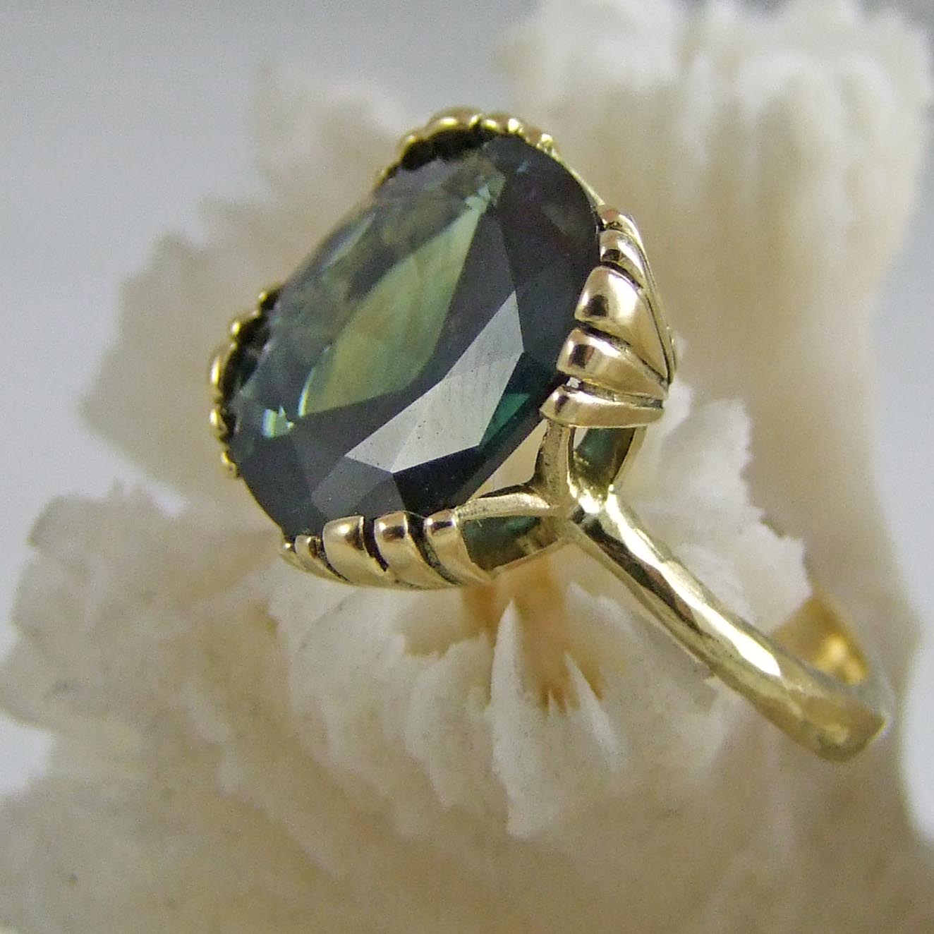 Green Sapphire Mermaid Ring