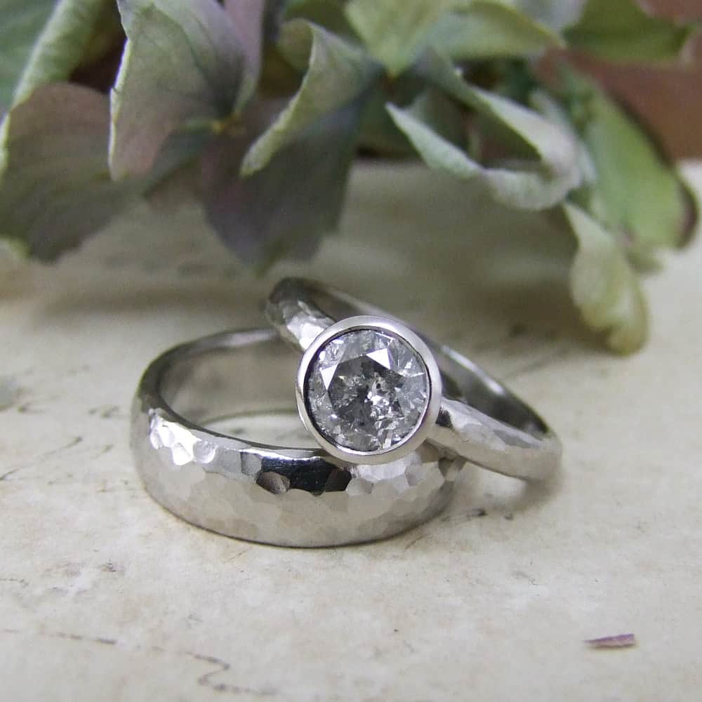Snowflake Diamond Engagement Ring