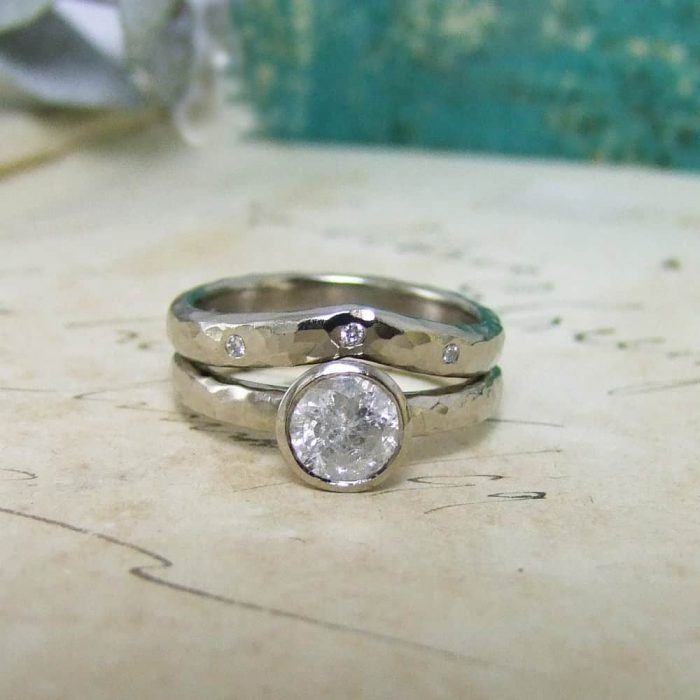 Snowflake Diamond Wedding & Engagement Ring