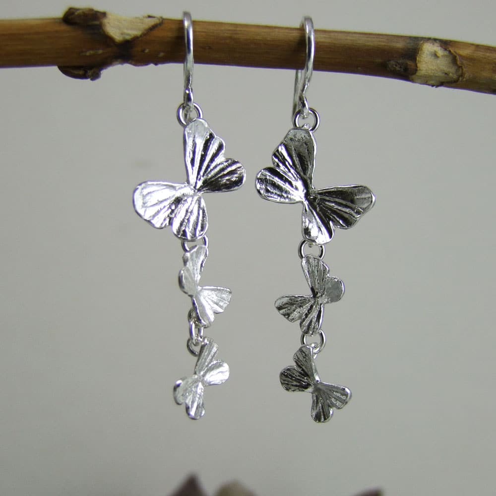 Vintage 925 Silver Butterfly Hook Earrings – Women's Drop Dangle Jewelry