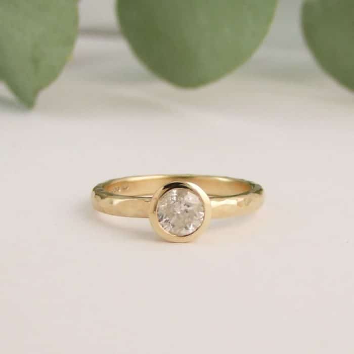 Salt And Pepper Diamond Ring