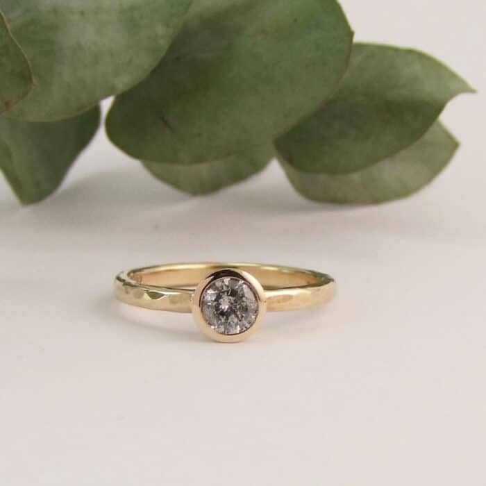 Salt And Pepper Diamond Ring