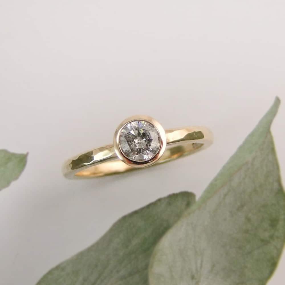 Salt And Pepper Diamond Ring - Image 2