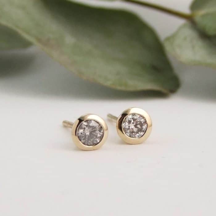 Salt And Pepper Diamond Stud Earrings