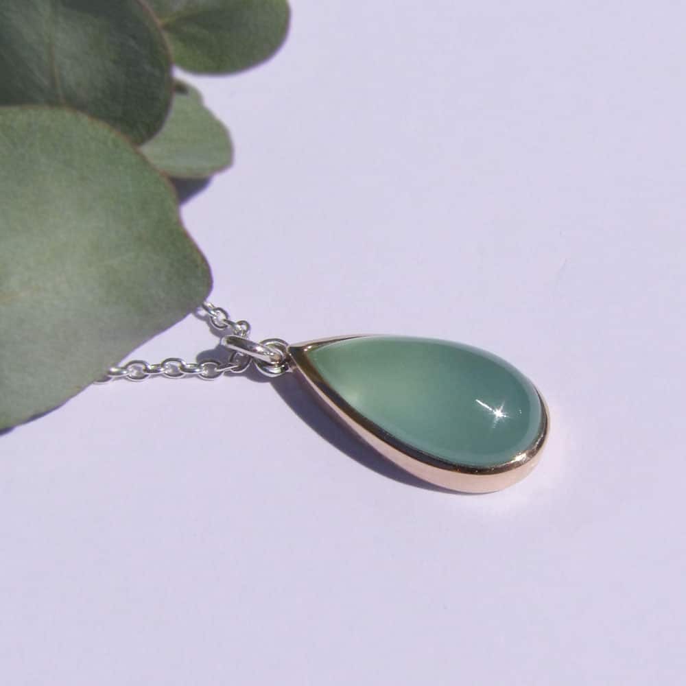 Aquamarine Pear Shape Necklace - Image 2