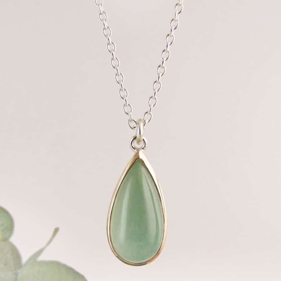 Aquamarine Pear Shape Necklace