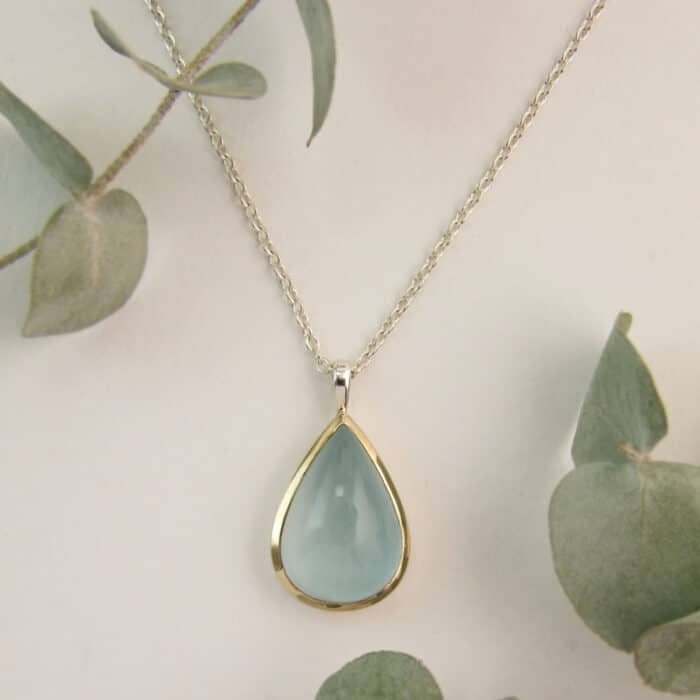 Aquamarine Pear Shape Necklace