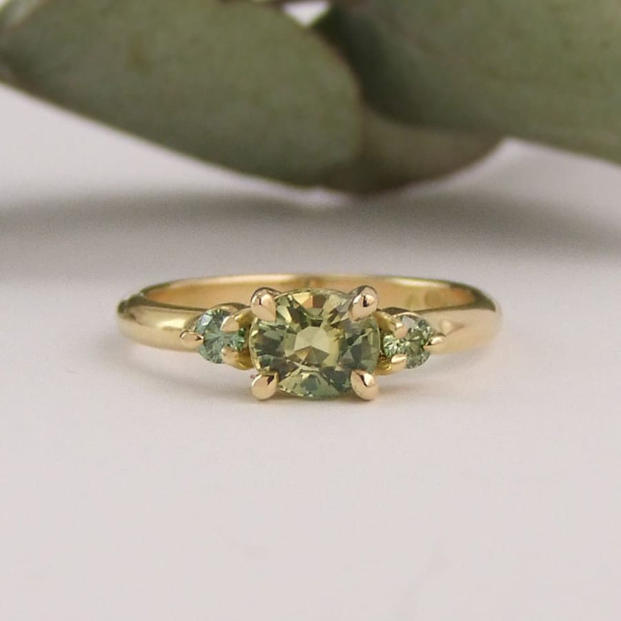Mint Sapphire And Diamond Ring - Image 2