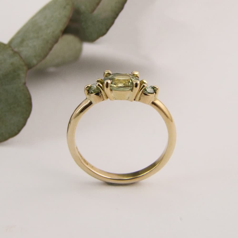Mint Sapphire And Diamond Ring - Image 3