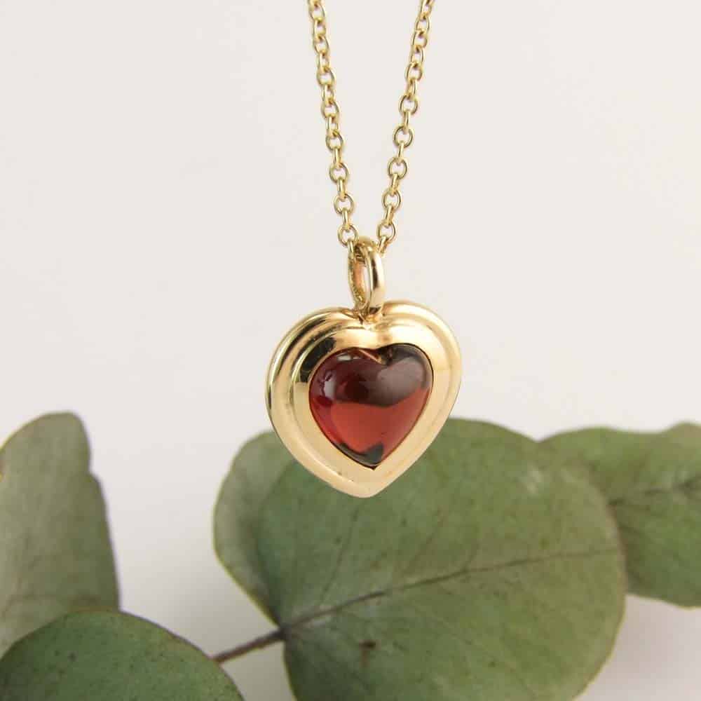 Garnet Heart Necklace - Image 2