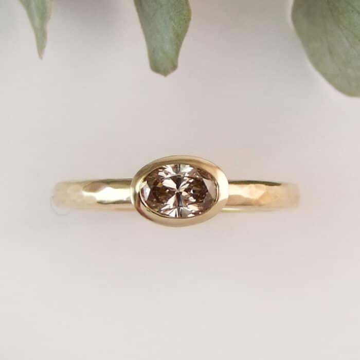 Blush Diamond Oval Ring