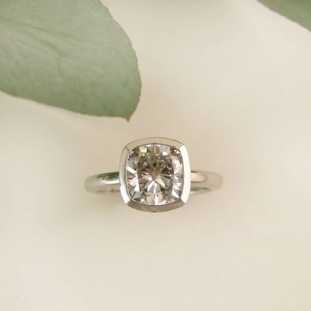 Cushion Lab Grown Diamond Ring - Image 3