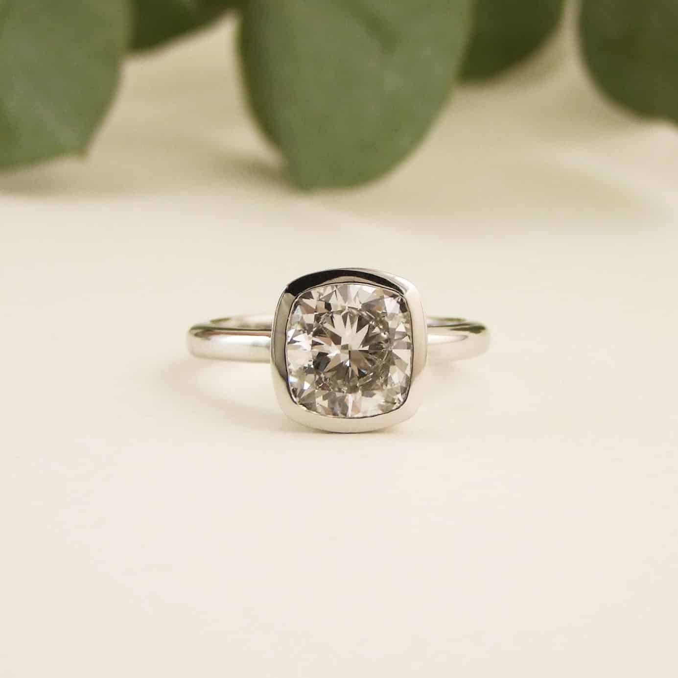 Cushion Lab Grown Diamond Ring