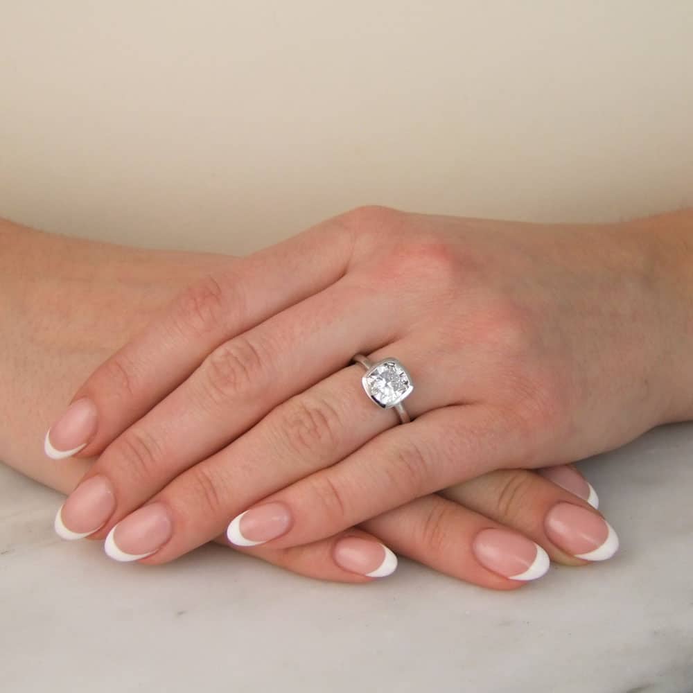 Cushion Lab Grown Diamond Ring - Image 2