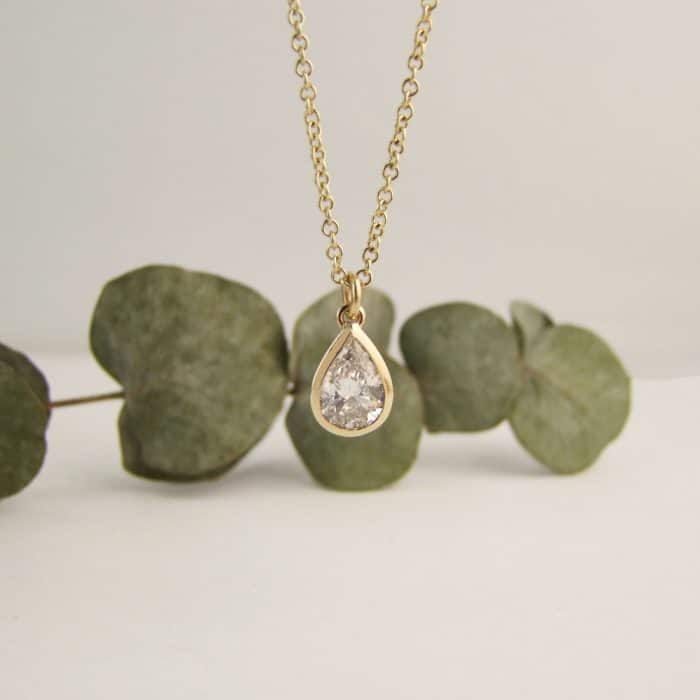 Pear Lab Grown Diamond Necklace