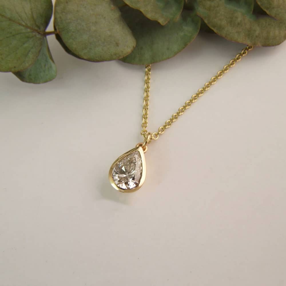 Pear Lab Grown Diamond Necklace - Image 2