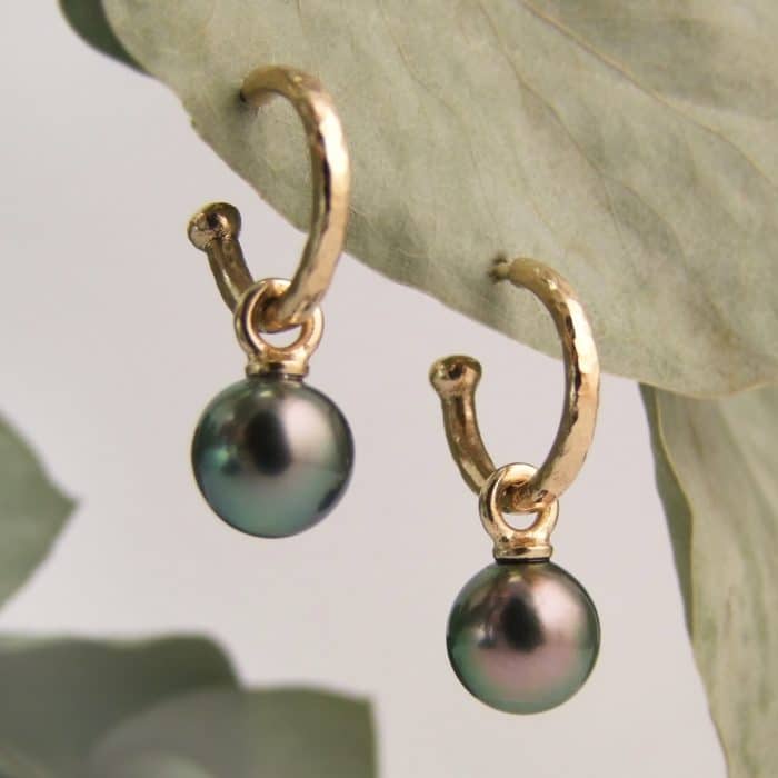 Tahitian Pearl Mini Hoops