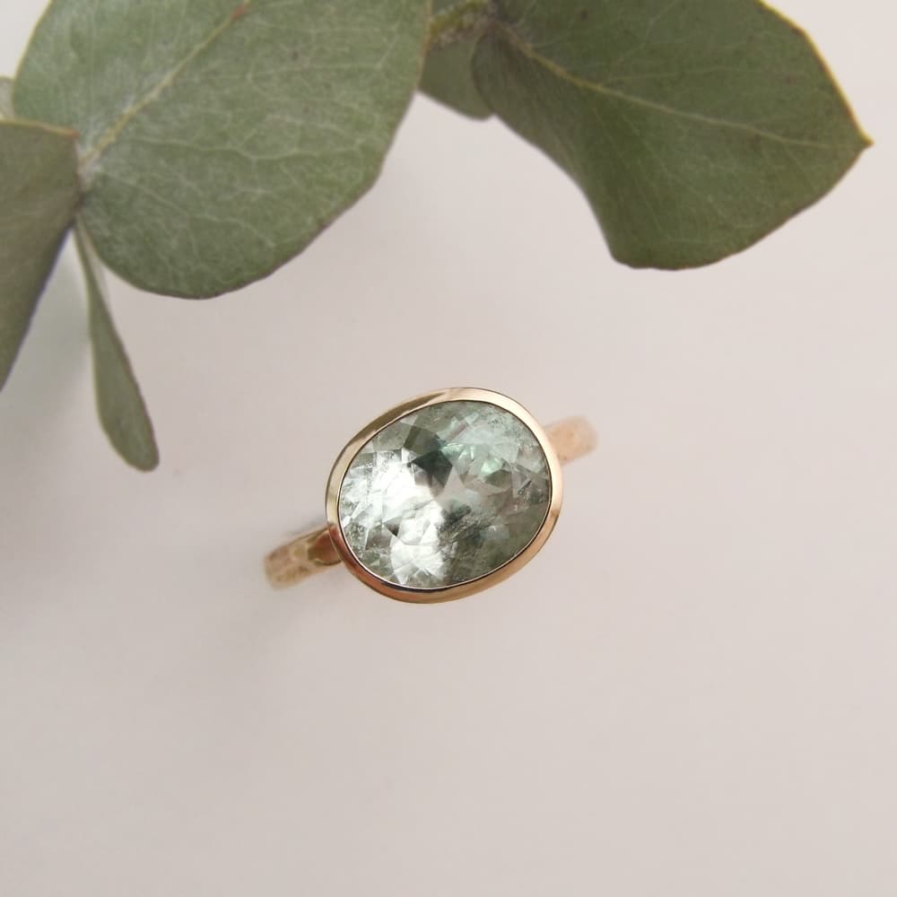 Aquamarine Rose Gold Ring - Image 3