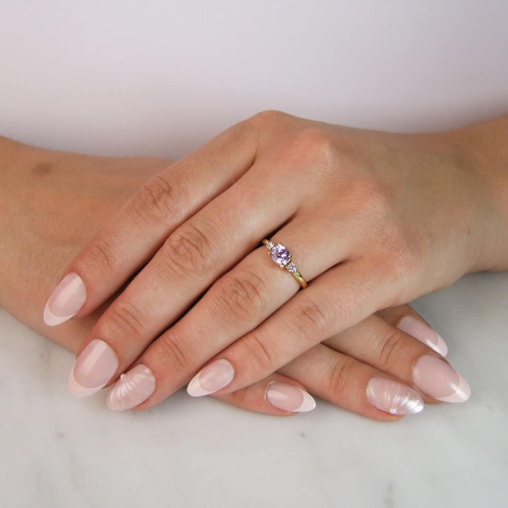 Lilac Sapphire Diamond Ring - Image 2