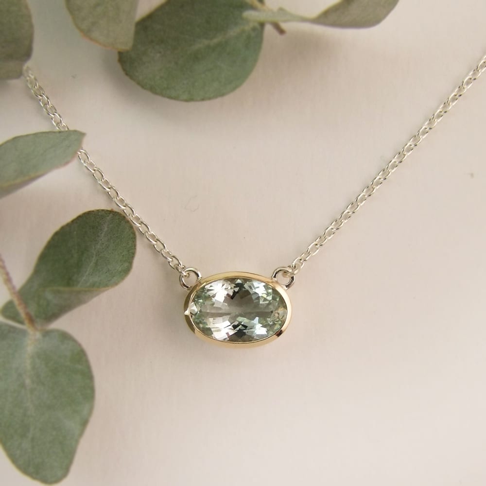 Oval Aquamarine Necklace - Image 2