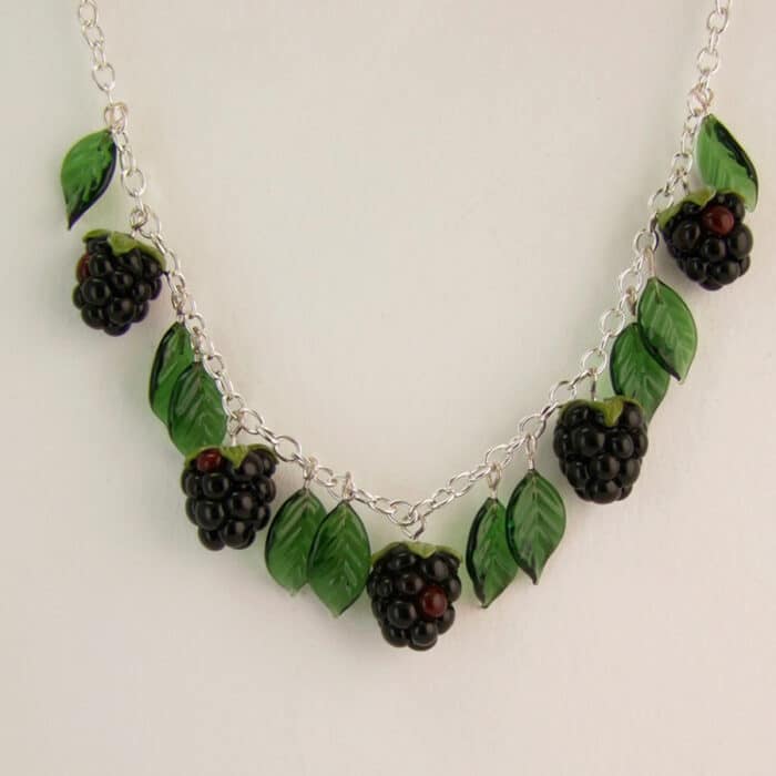 Glass Blackberry Necklace