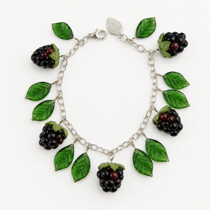 Glass Blackberry Bracelet