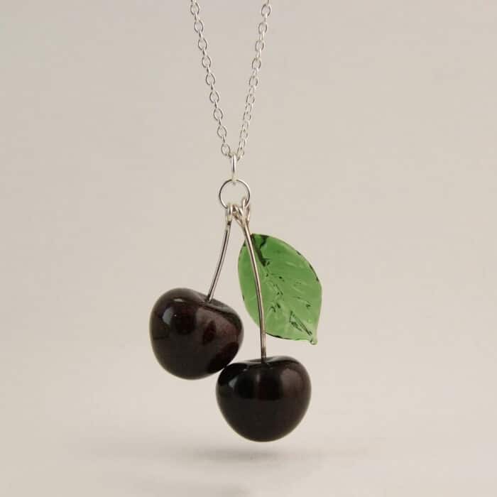 Glass Black Cherry Pendant