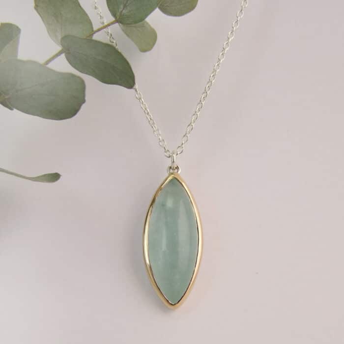 Aquamarine Marquise Necklace