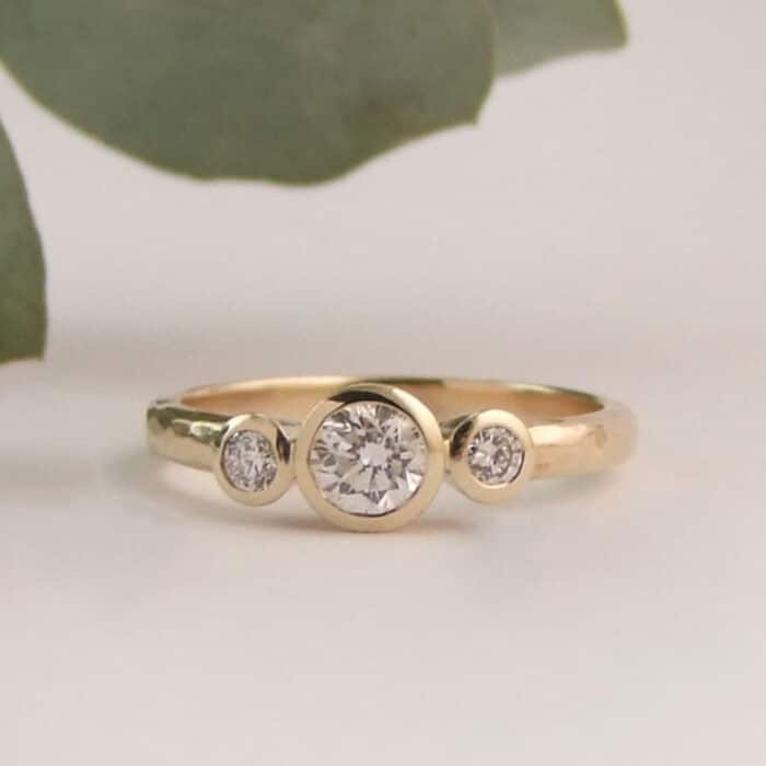 Three Stone Lab Grown Diamond Ring