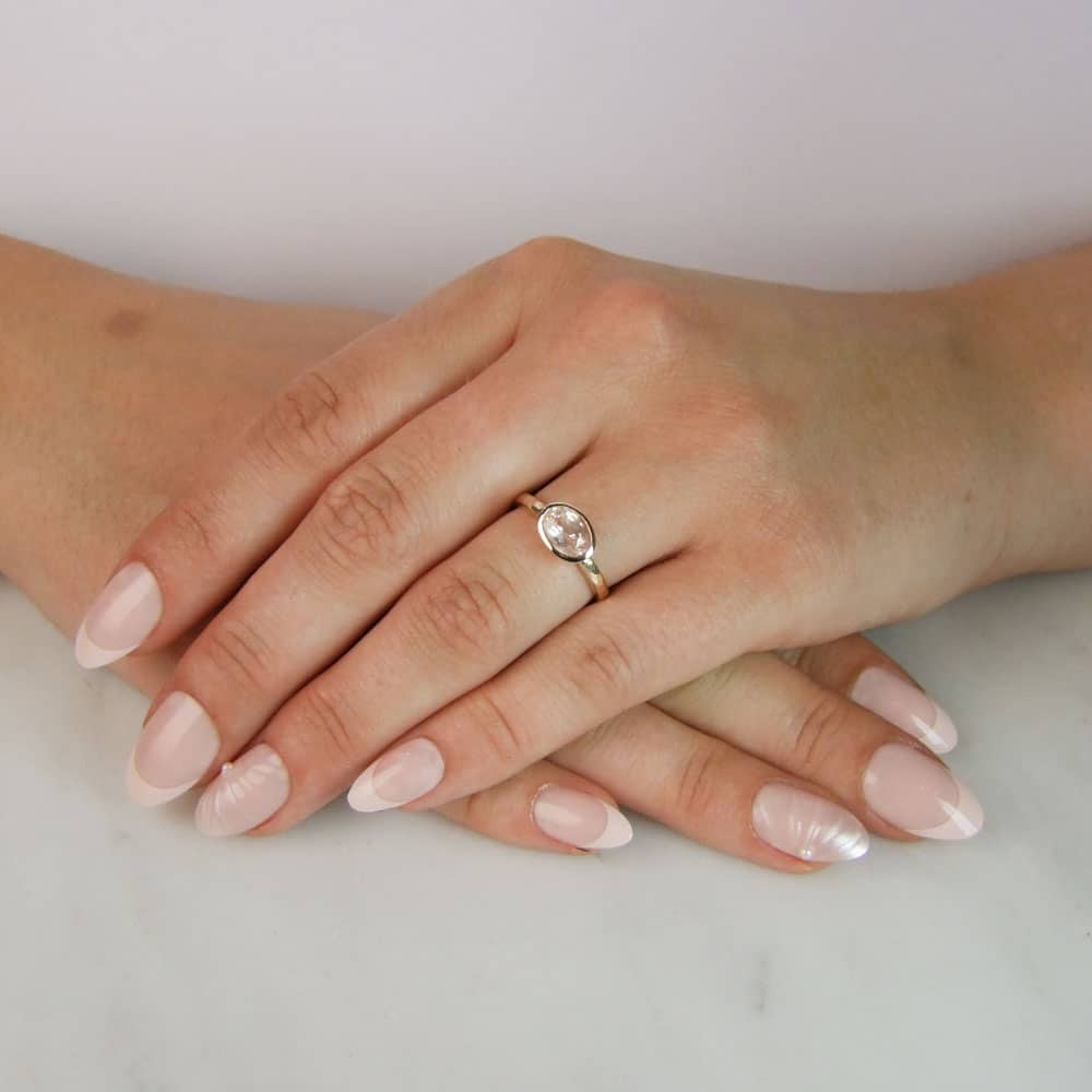 Peach Sapphire Ring - Image 2
