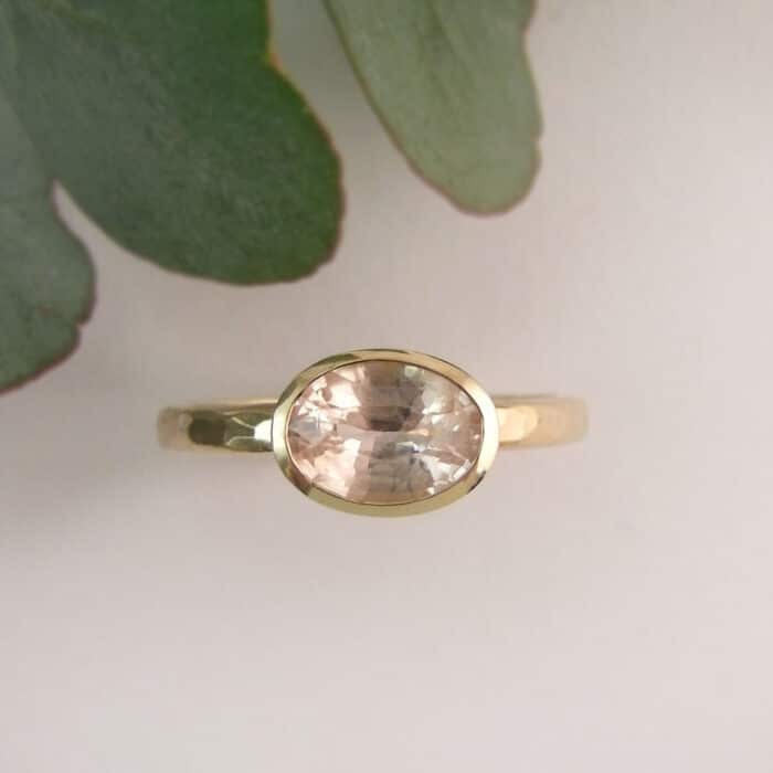 Peach Sapphire Ring