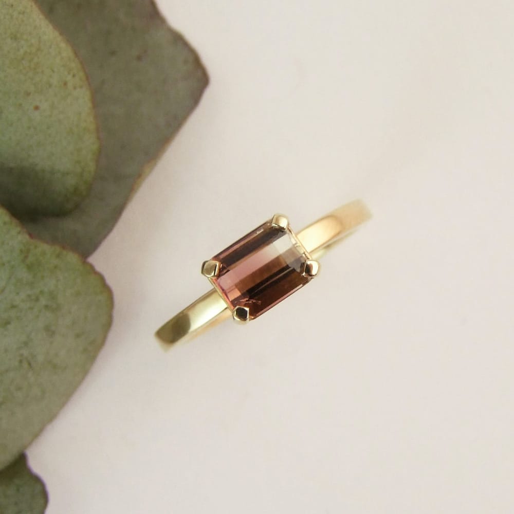 Bi-Coloured Tourmaline Ring