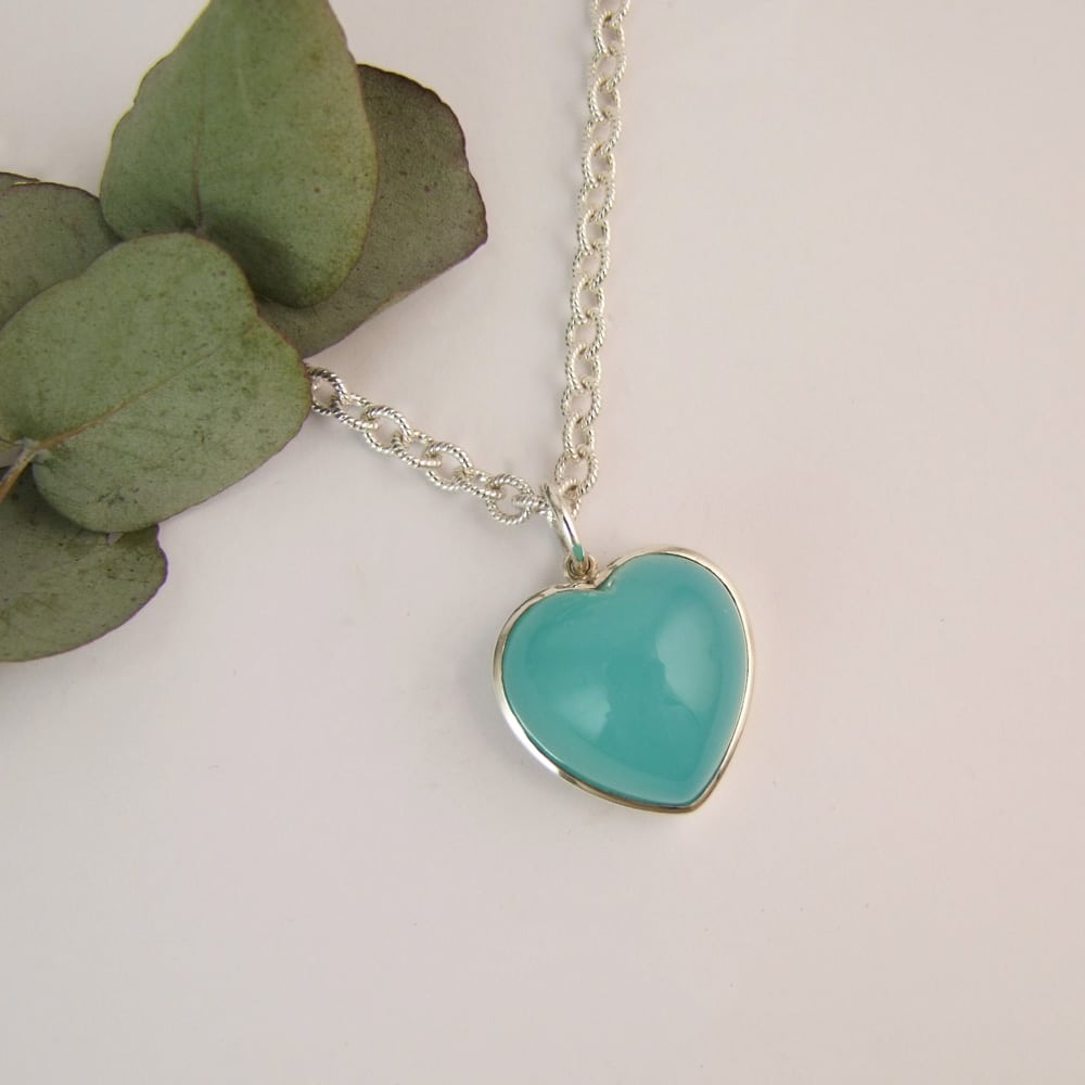 Chalcedony Heart Pendant - Image 2