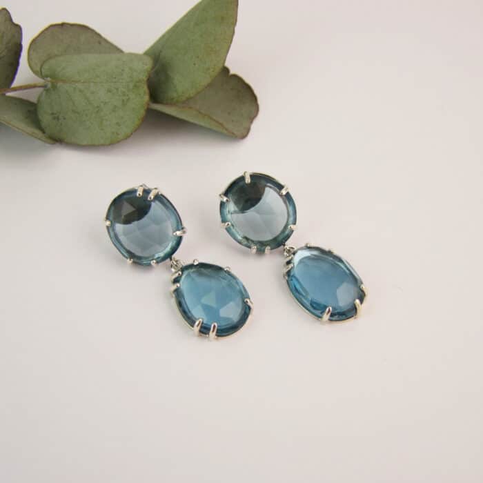 Blue Topaz Drop Earrings