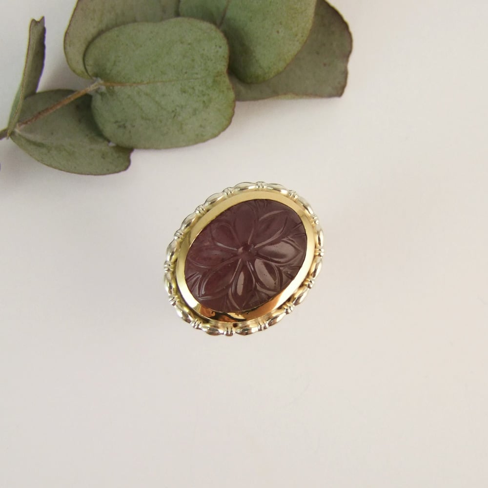 Carved Tourmaline Ring - Image 2