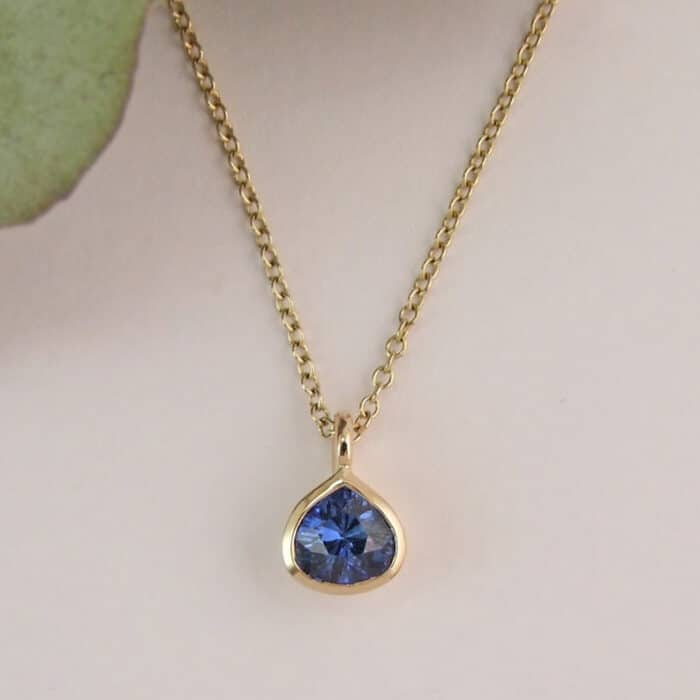 Ceylon Sapphire Pear Necklace